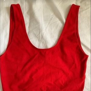 Wilfred Cropped Red Tank Top